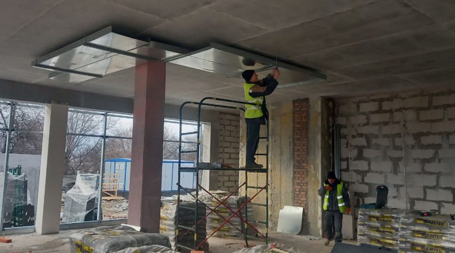 We have begun installing main cable routes and group power supply lines for premises at the Fabrika-Kukhnya facility in the Kharkiv region.